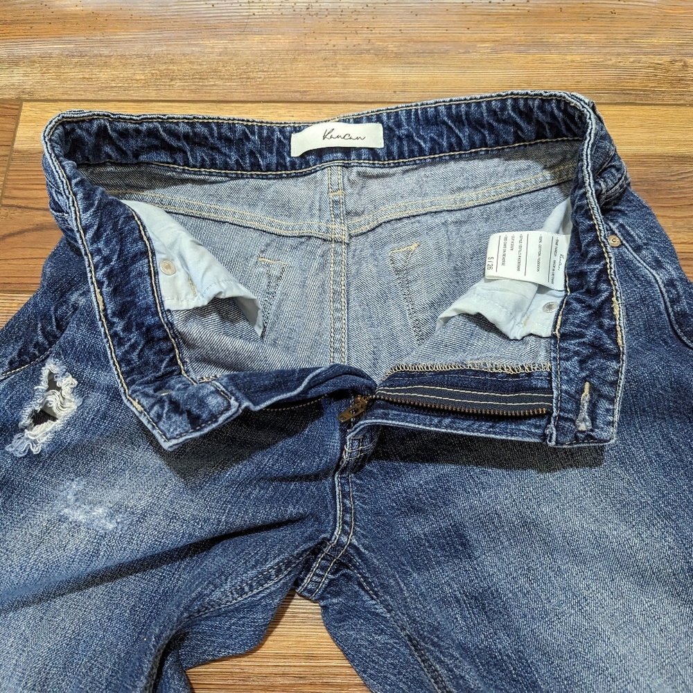 KanCan Estilo Distressed Ripped Frayed Boyfriend Jeans Women's Size 26/7 - Picture 4 of 12